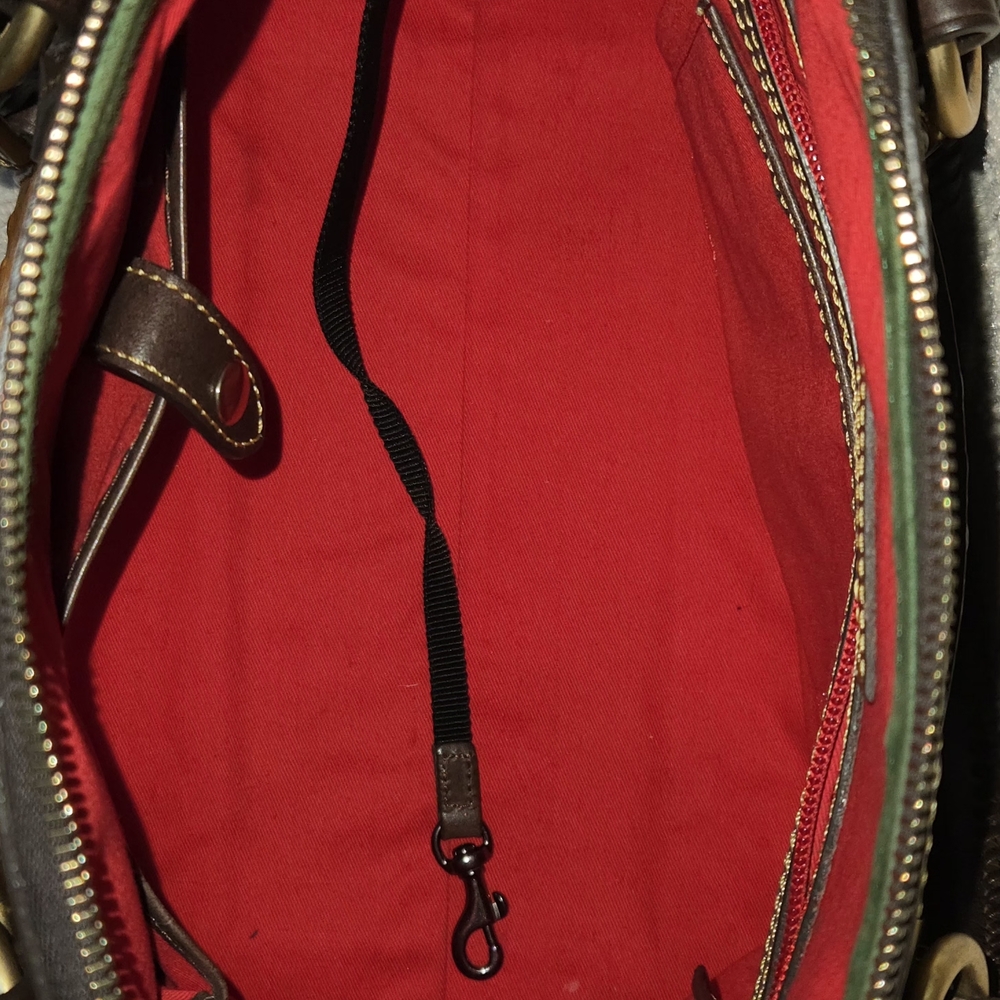 Tan and Dark Brown Shoulder Bag - Classic Structured Tote - Picture 3 of 7